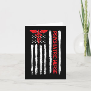 Psychiatric Nurse American Flag RN Mental Health P Card