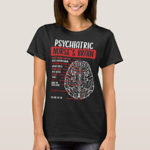 Psychiatric Nurse Badge Reel Psychology Nurse T-Shirt