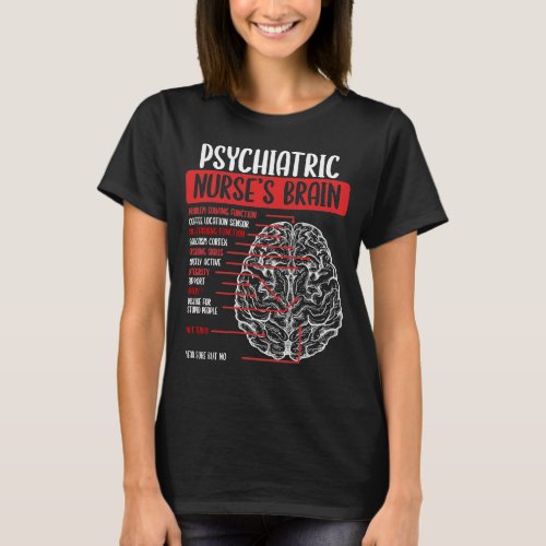Psychiatric Nurse Badge Reel Psychology Nurse T_Shirt