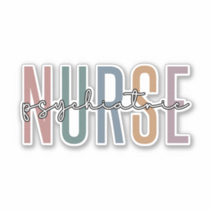 Psychiatric Nurse Gifts for mental health nurse Sticker