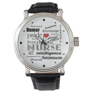 Psychiatric Nurse Pride-Attributes/Red Heart Watch