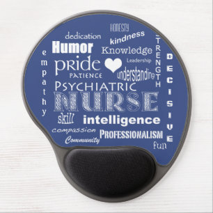 Psychiatric Nurse Pride+Heart Gel Mouse Pad