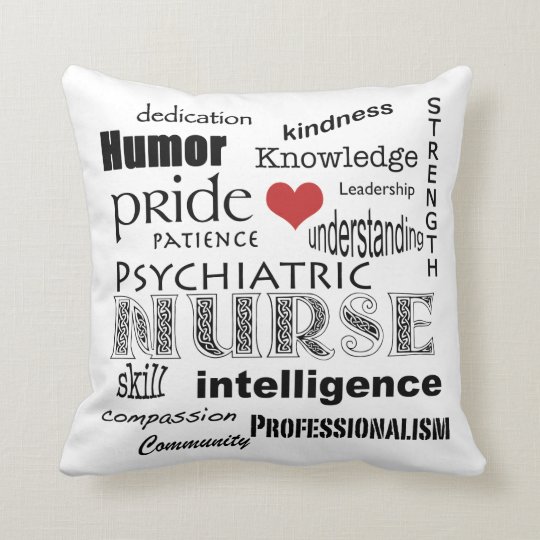 Psychiatric Nurse Pride Heart Throw Pillow Zazzle Com