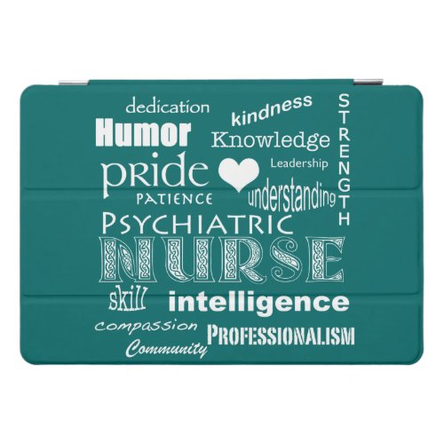 Psychiatric Nurse Text Design iPad Pro Cover