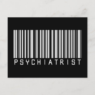 Psychiatrist Bar Code Postcard