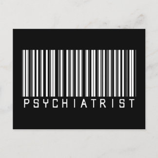 Psychiatrist Bar Code Postcard