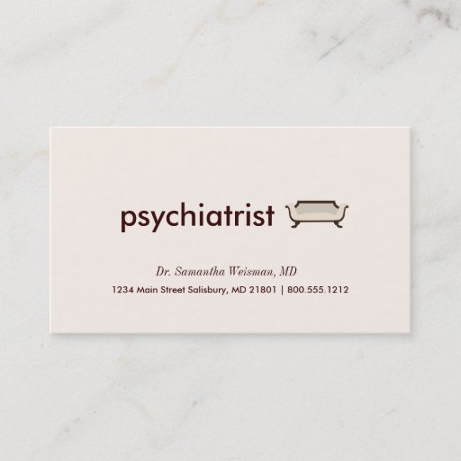 Customizable Psychiatrist Business Cards
