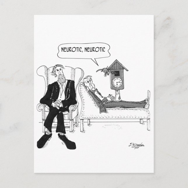 Psychiatrist Cartoon 2199 Postcard (Front)
