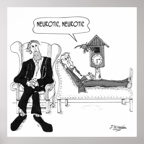 Psychiatrist Cartoon 2199 Poster