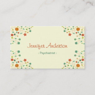 Psychiatrist - Chic Nature Stylish Business Card