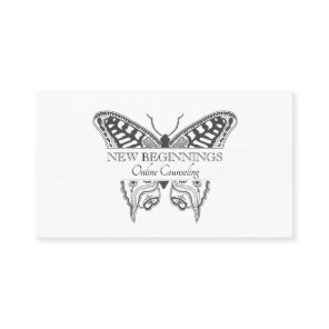 Psychiatrist Counselor Therapist Butterfly Business Card