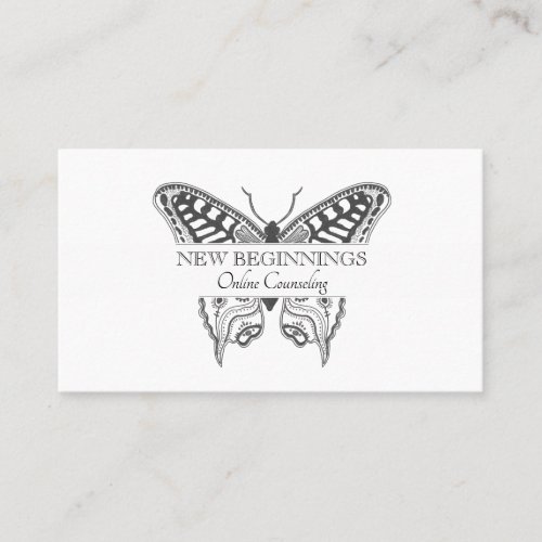 Psychiatrist Counselor Therapist Butterfly Business Card