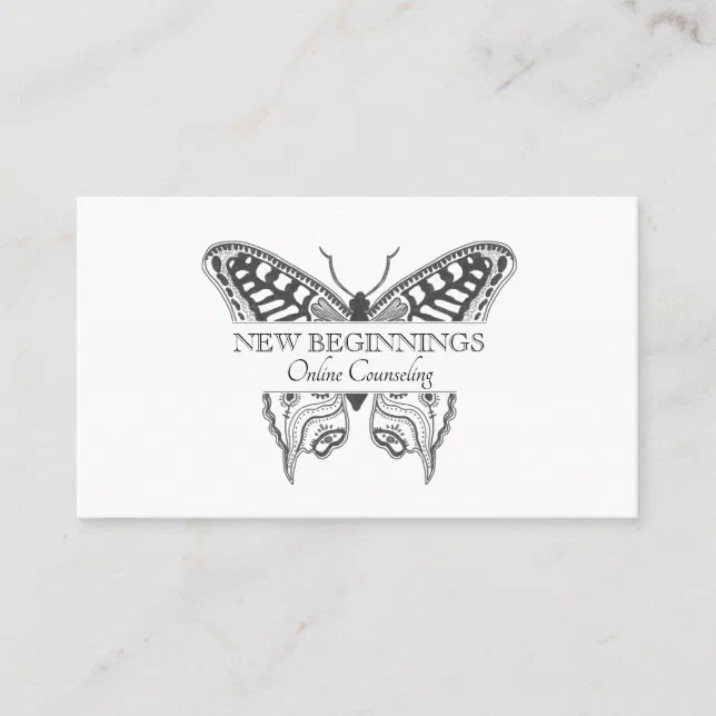 Psychiatrist Counselor Therapist Butterfly Business Card Zazzle 5674