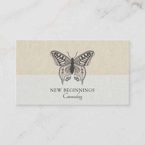Psychiatrist Counselor Therapy Butterfly Business  Business Card