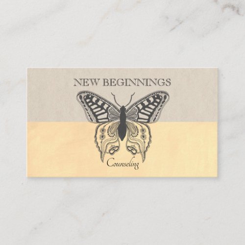 Psychiatrist Counselor Therapy Butterfly Business Card