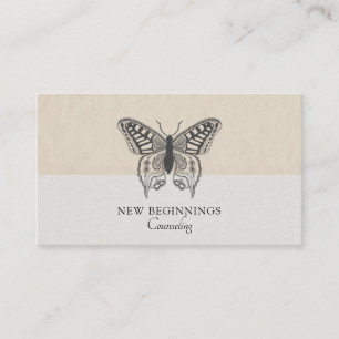 Psychiatrist Counselor Therapy Butterfly Business  Card