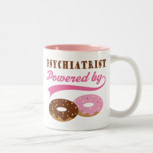 Psychiatrist Gift (Donuts) Two-Tone Coffee Mug