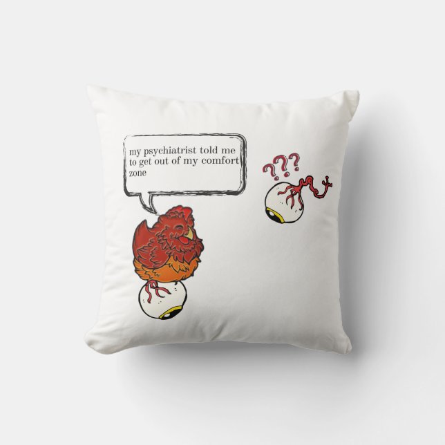 Psychiatrist humour throw pillow (Front)