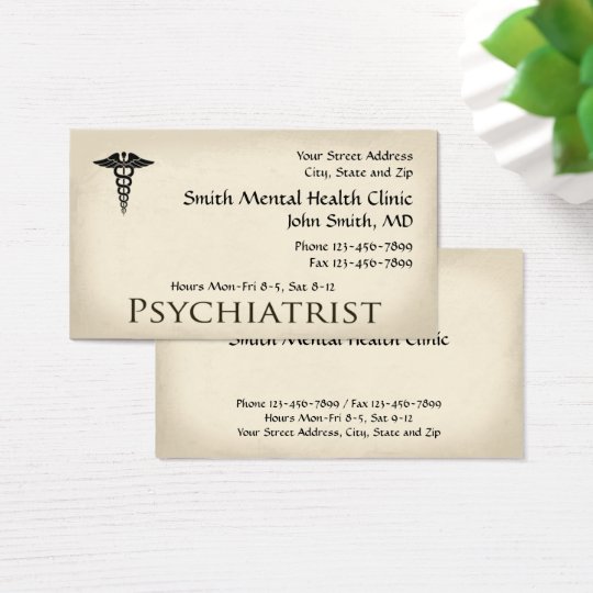 Psychiatrist Mental Health Business Card | Zazzle.com