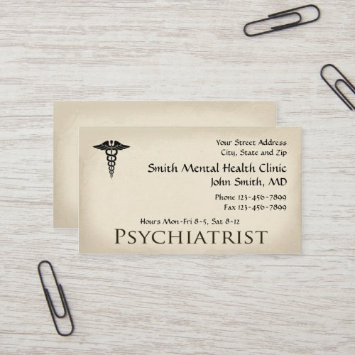 Psychiatrist Mental Health Business Card