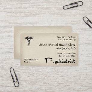 Psychiatrist Mental Health Business Card