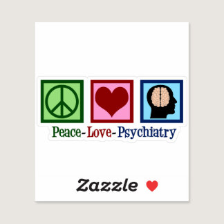 Psychiatrist Peace Love Psychiatry Sticker
