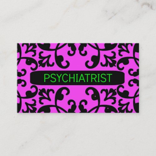 Psychiatrist Pink Business Card