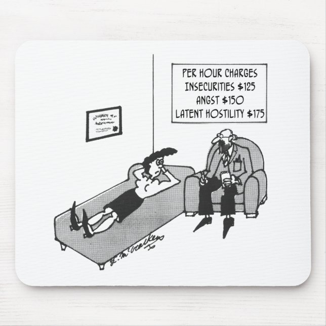Psychiatrist’s Fee Schedule Mouse Pad (Front)