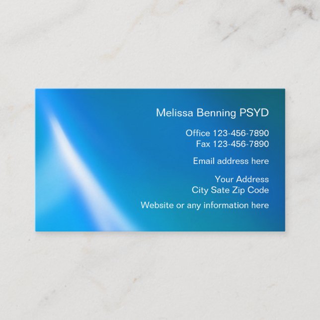 Psychiatrist Simple Design Business Card (Front)