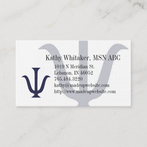 Customizable Psychiatry Appointment Card Business Card Template