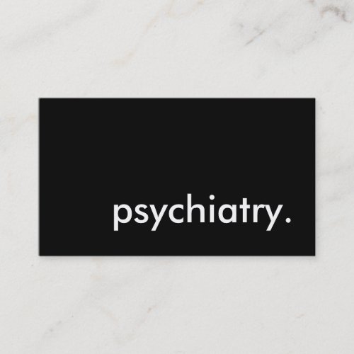 psychiatry business card
