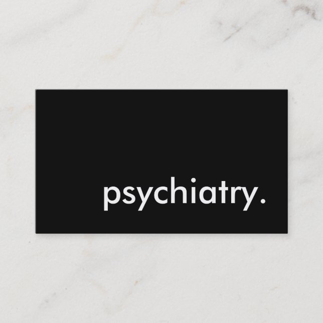 psychiatry. business card (Front)