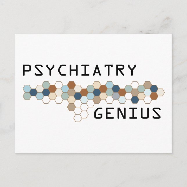 Psychiatry Genius Postcard (Front)