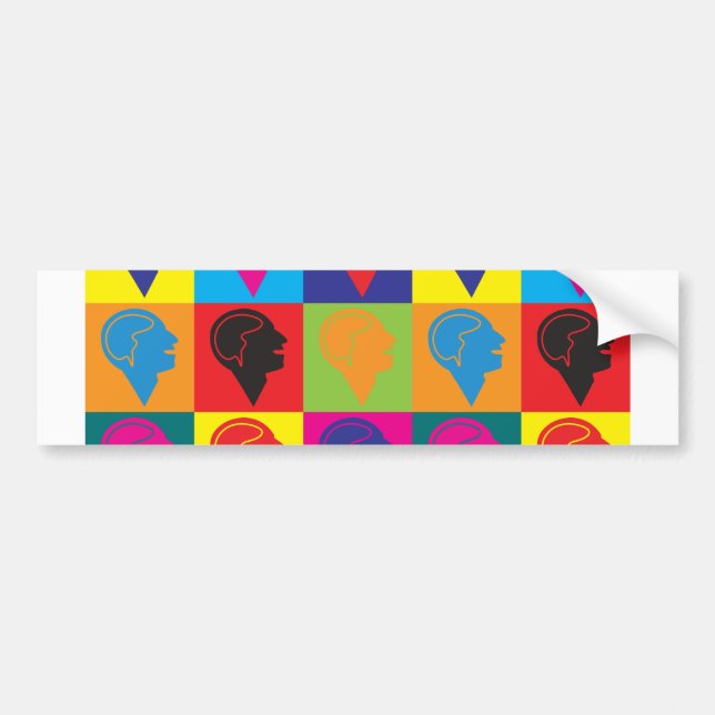 Psychiatry Pop Art Bumper Sticker (Front)