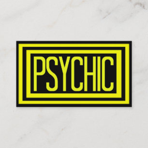 Psychic Black and Yellow Matted Frame Business Card