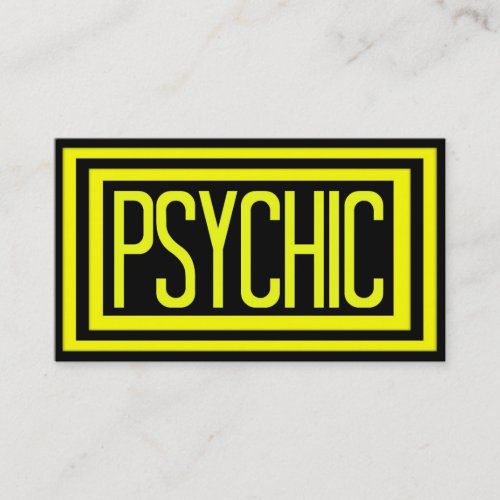 Psychic Black and Yellow Matted Frame Business Cards