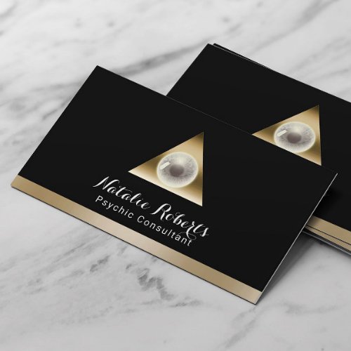 Psychic Consultant Future Vision Gold Triangle Business Card