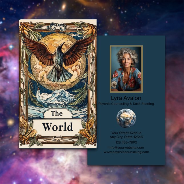 Psychic Counseling & Tarot Reading Business Card (Creator Uploaded)