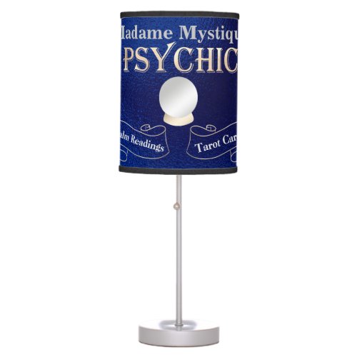 Psychic Crystal Ball Gold and Blue Table Lamp