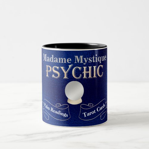 Psychic Crystal Ball Gold and Blue Two_Tone Coffee Mug