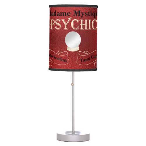 Psychic Crystal Ball Gold and Red Table Lamp