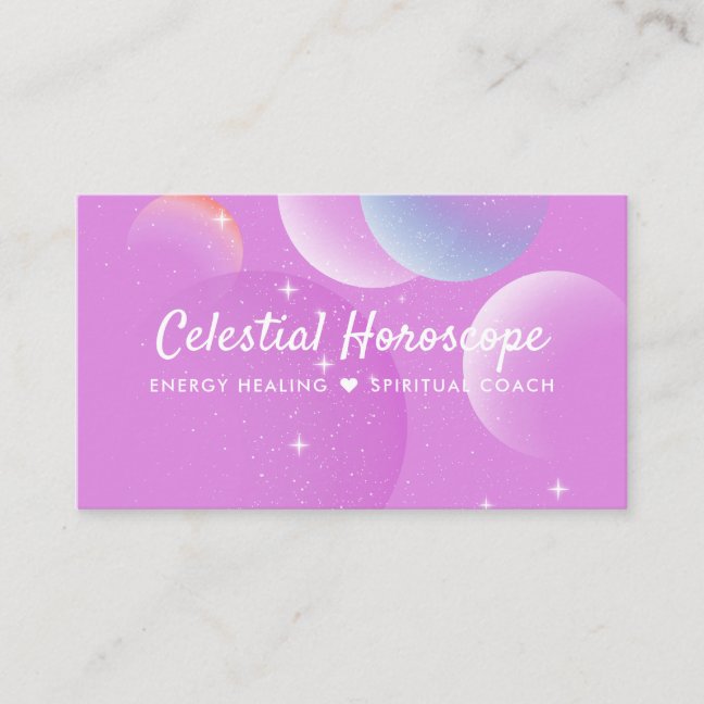 Psychic Energy Healing Galaxy Spiritual Balloons Business Card