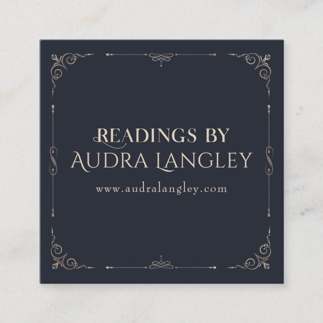 Psychic Medium, Astrologer, Tarot Reader Square Business Card (Front)