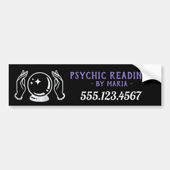 Psychic Medium Crystal Ball  Bumper Sticker (Front)