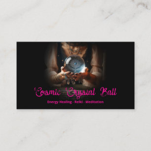 Psychic Medium Crystal Ball Hands Business Card