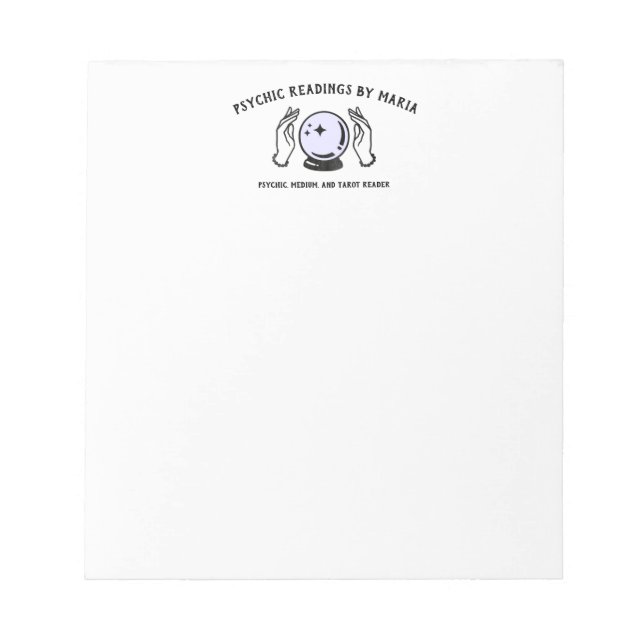 Psychic Medium Crystal Ball Notepad (Front)