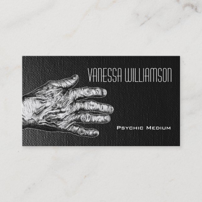 Psychic Medium Professional Black Business Card (Front)