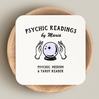 Psychic Medium Purple Crystal Ball Business Card by sm_business_cards at Zazzle