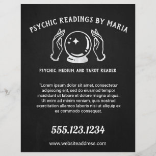 Psychic Medium Tarot Card Reader Flyer