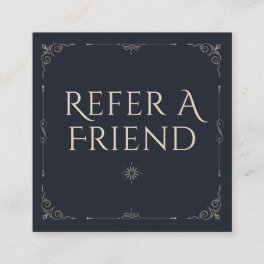 Psychic Medium, Tarot, Spiritual Refer A Friend Square Business Card